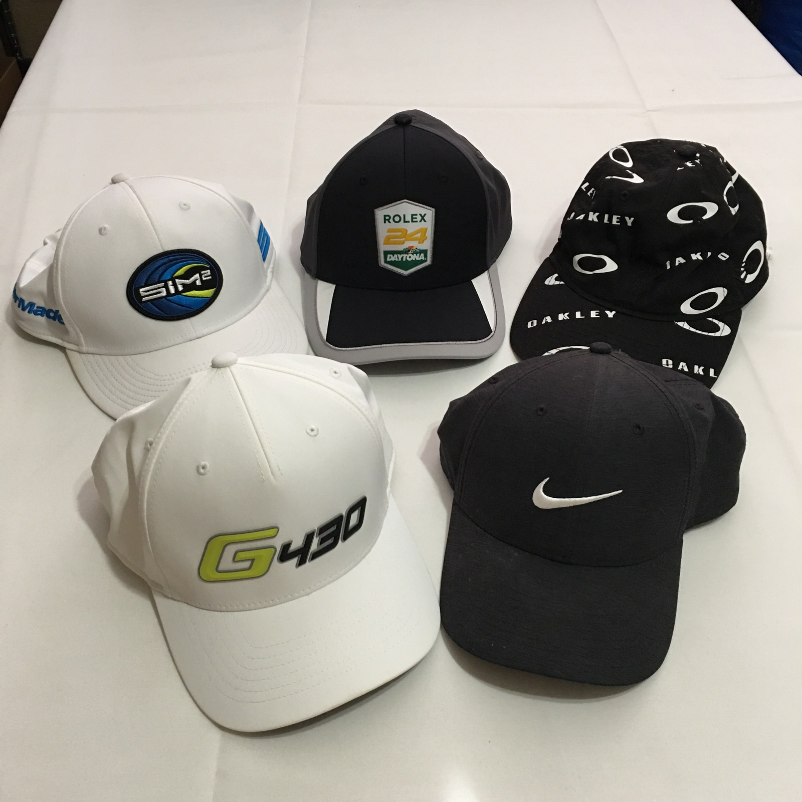 Lot Of 5 Nike Oakley Rolex G430 Multi Color Cap Hats Golf Sport Ping